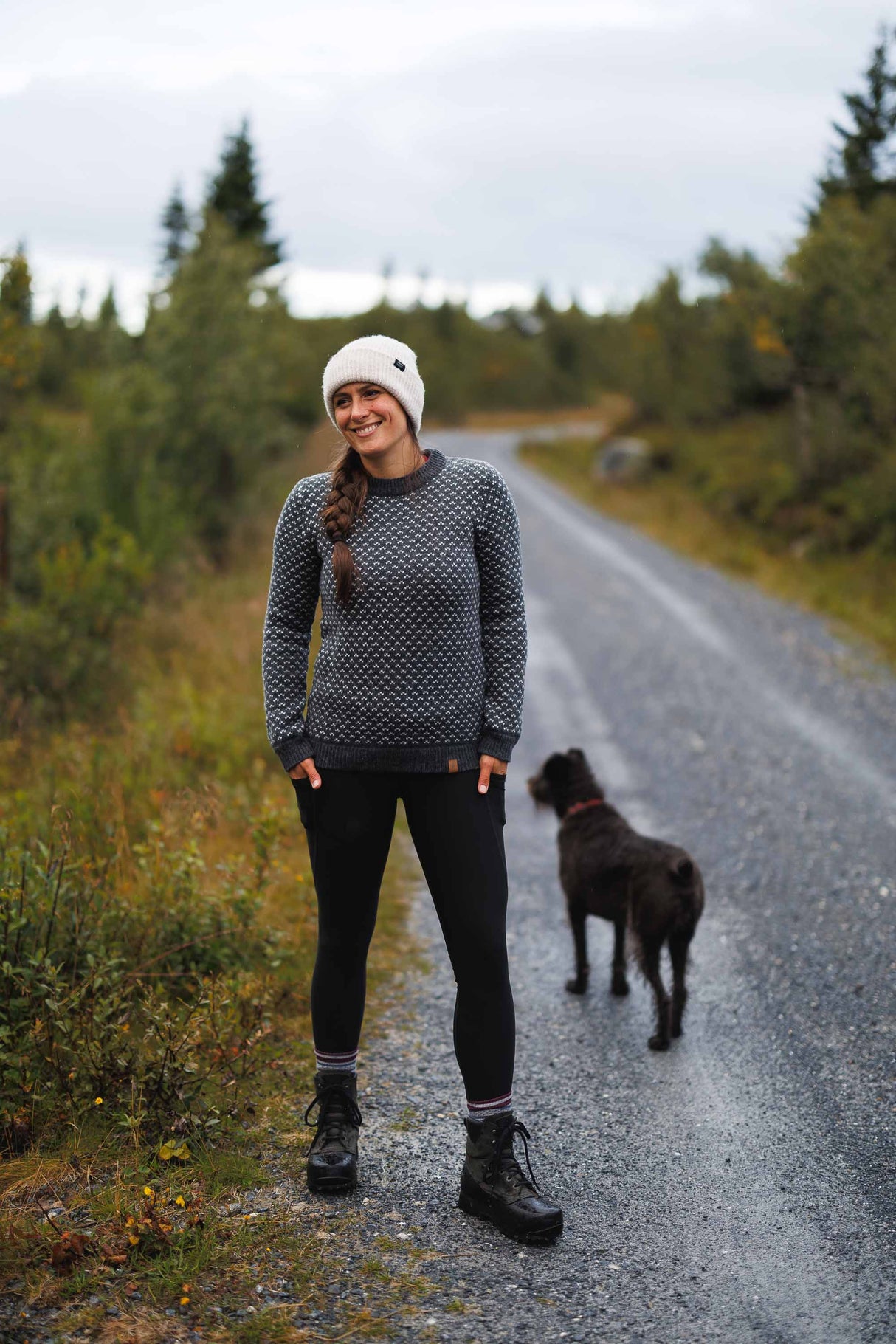 Maglione in maglia Seceda - Notte artica