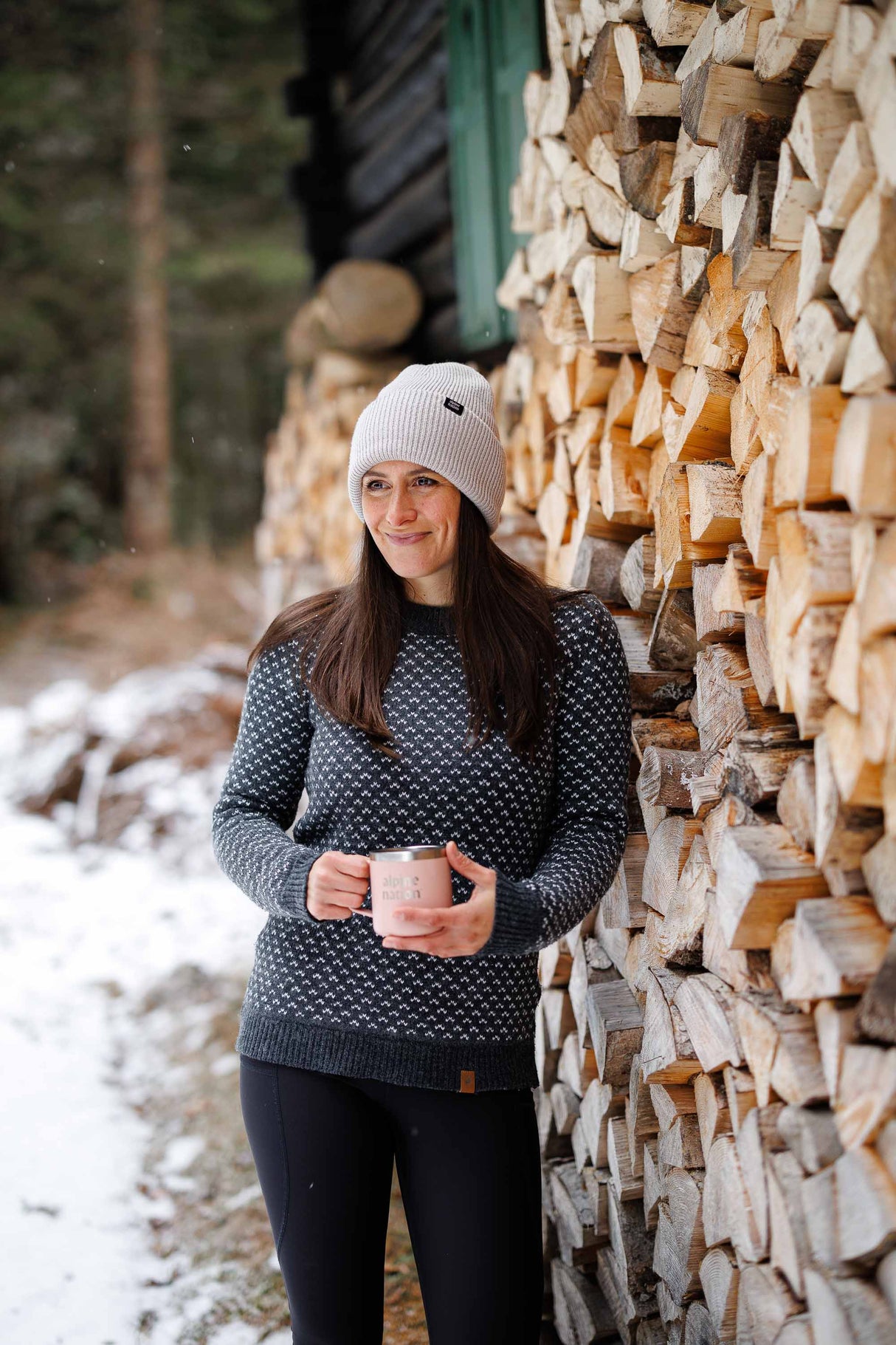 Maglione in maglia Seceda - Notte artica