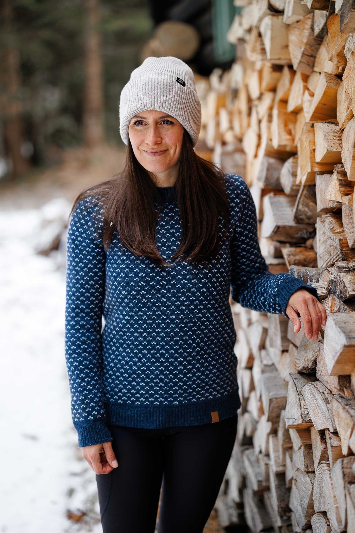 Seceda pleten pulover - Arctic Blue