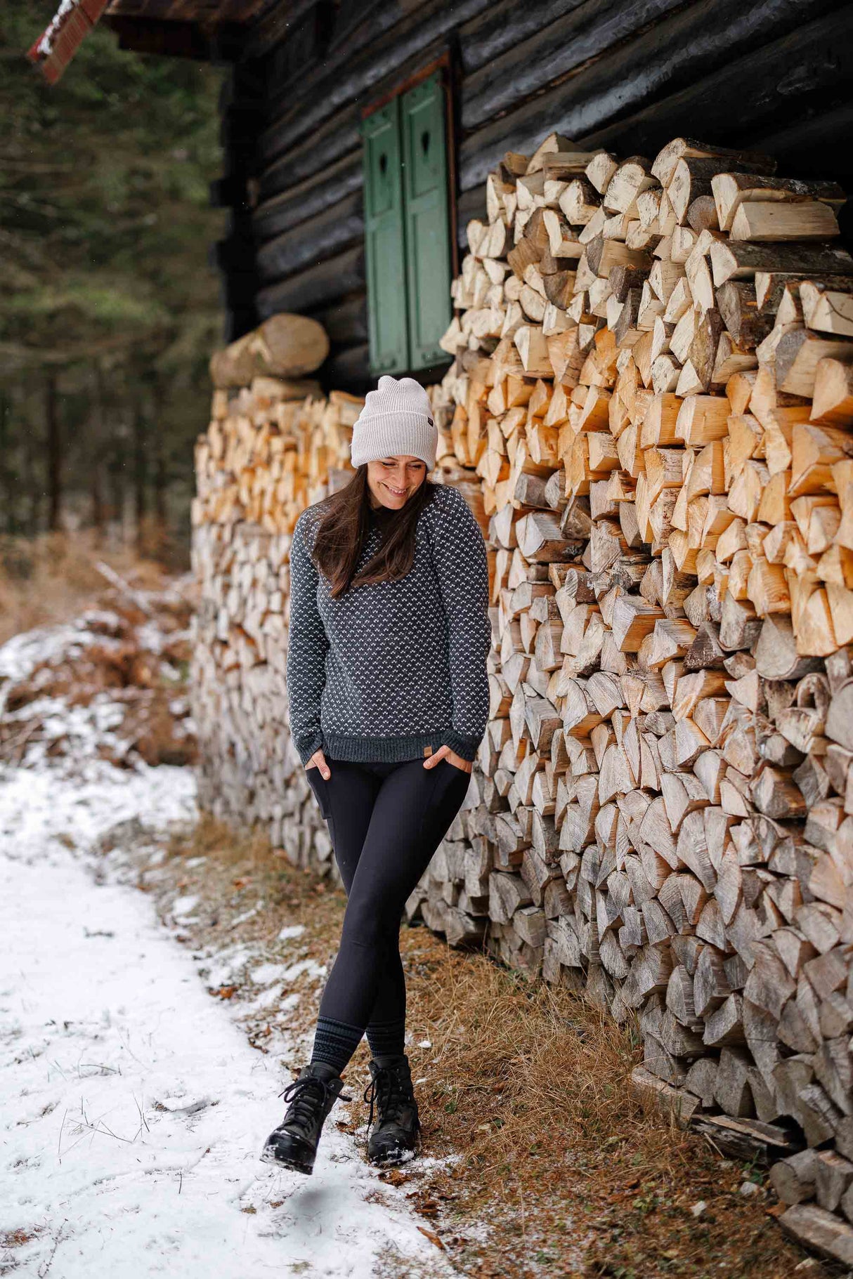 Maglione in maglia Seceda - Notte artica