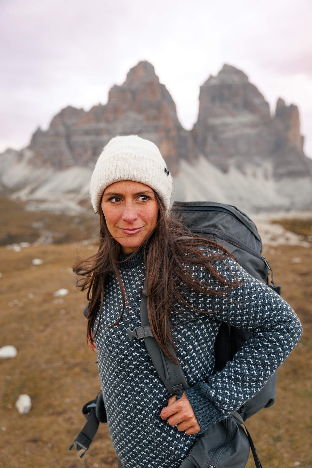 Maglione in maglia Seceda - Notte artica