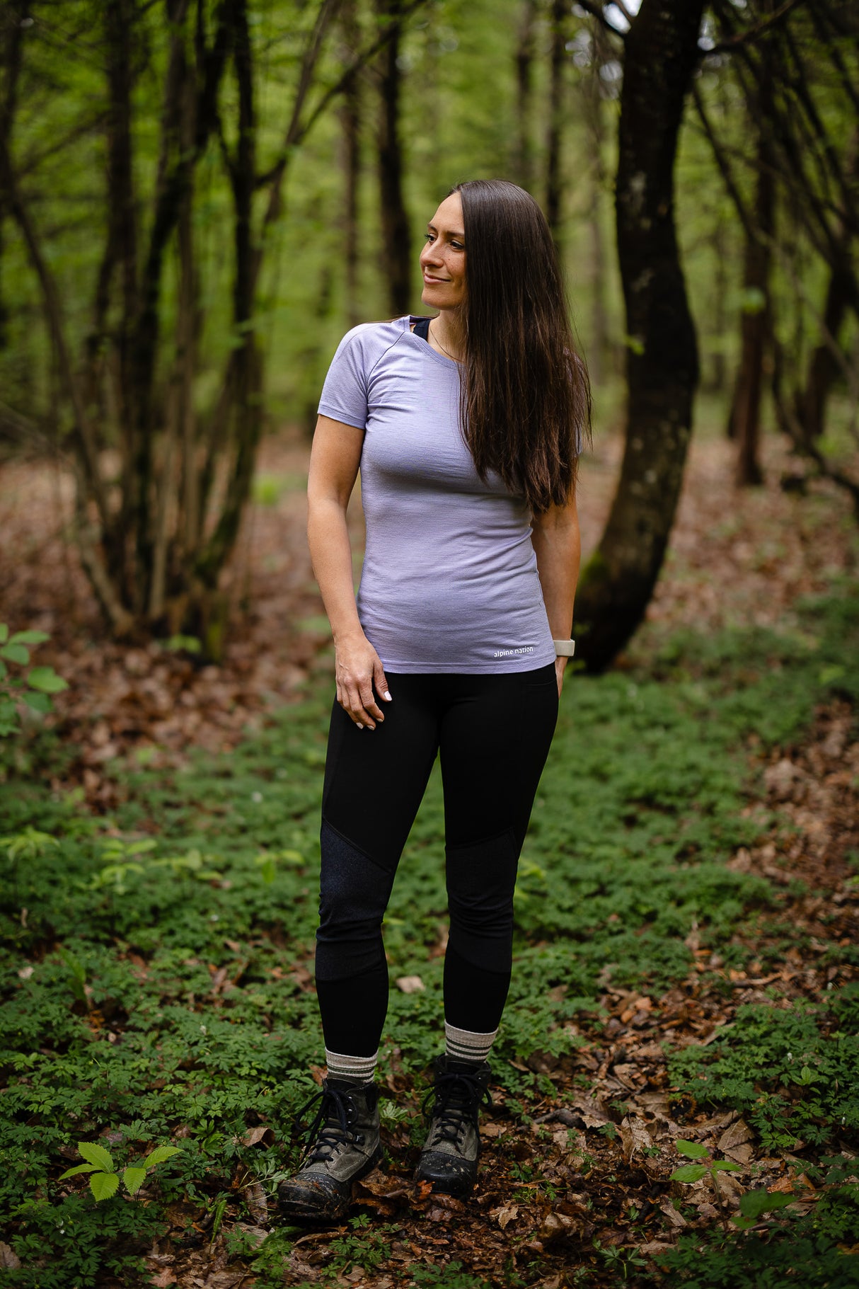 Merino Short Sleeve Tee Lilly
