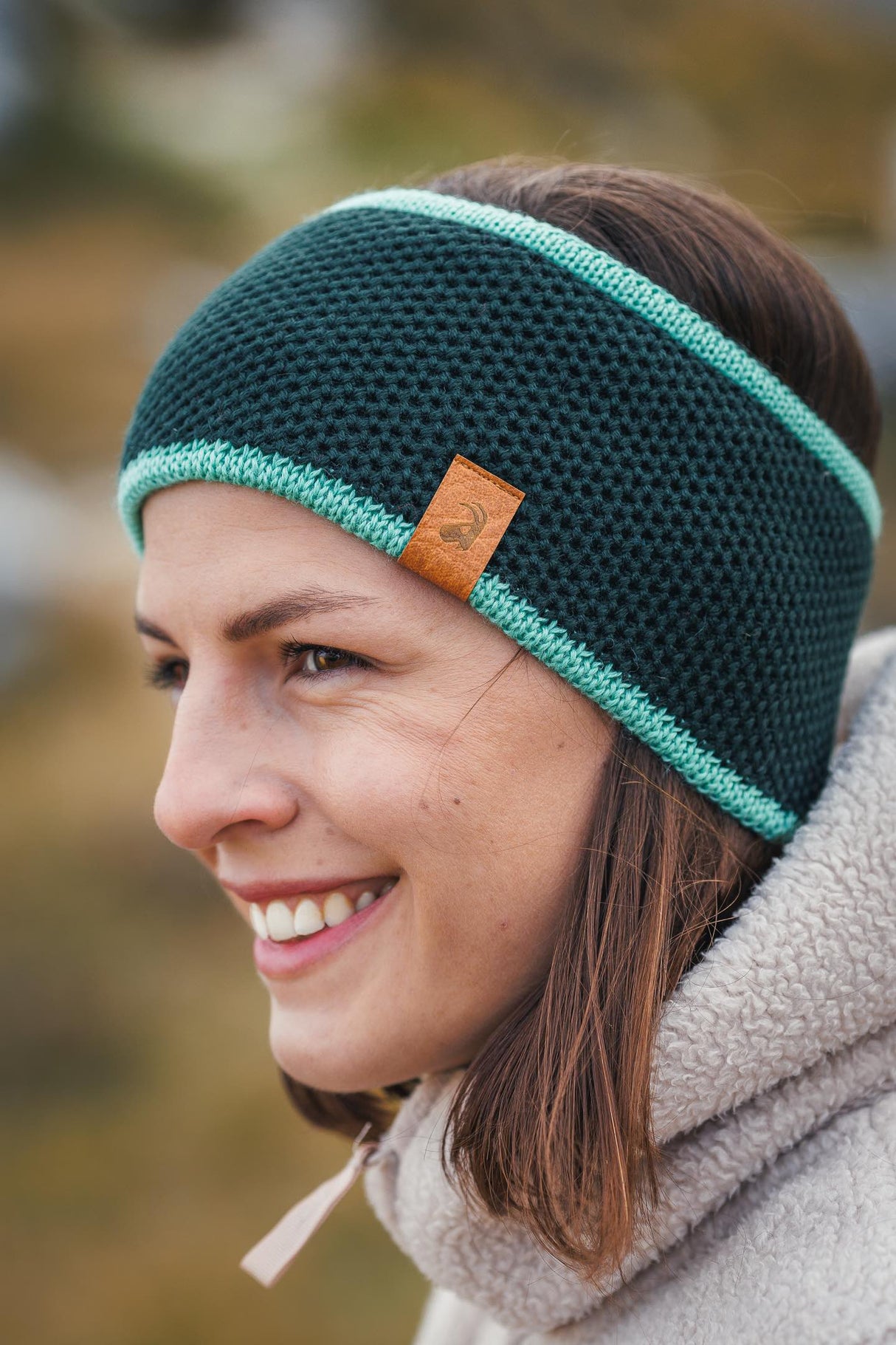 Forest Green Gestricktes Stirnband