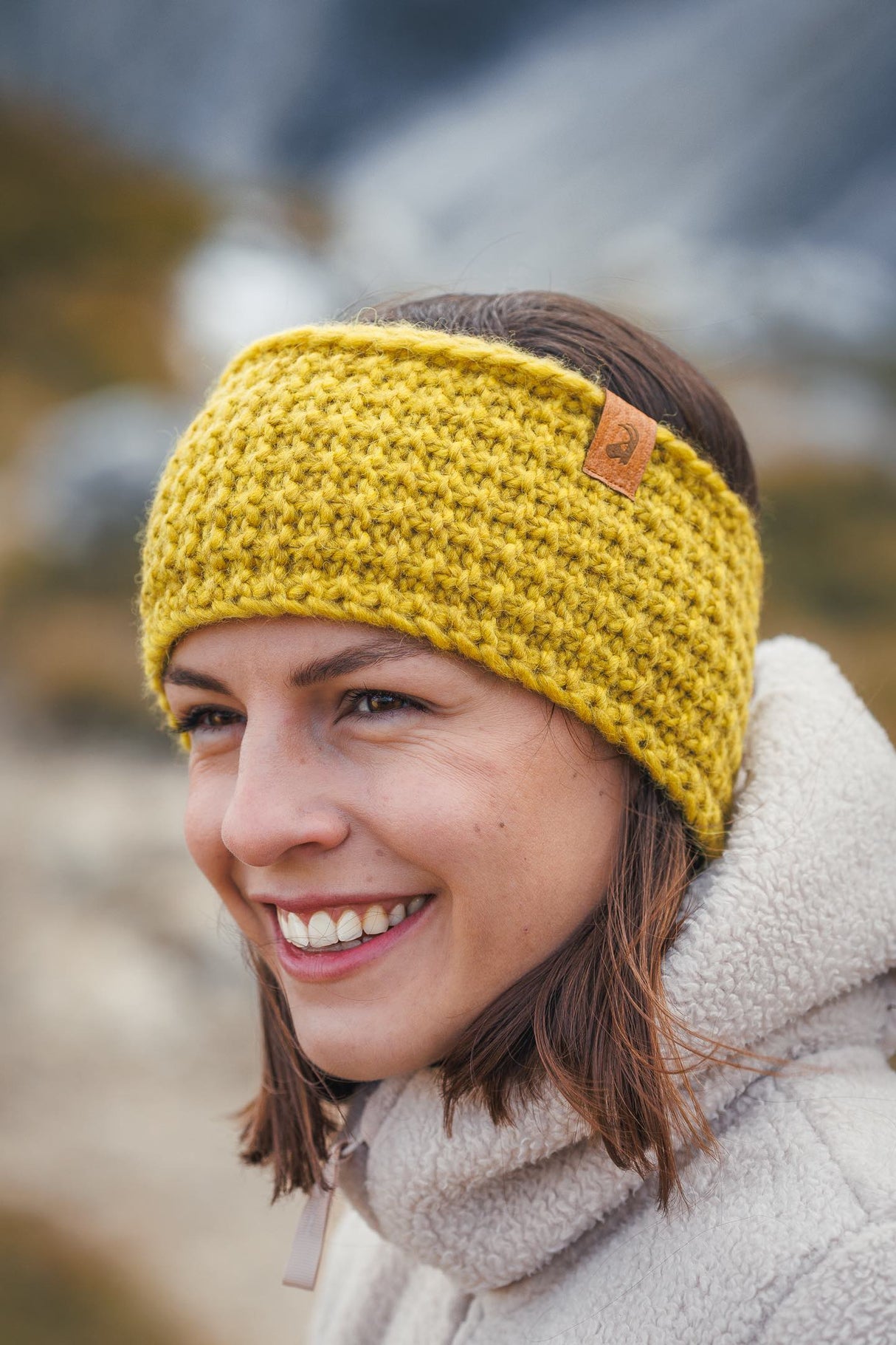 Larch Yellow Gestricktes Stirnband