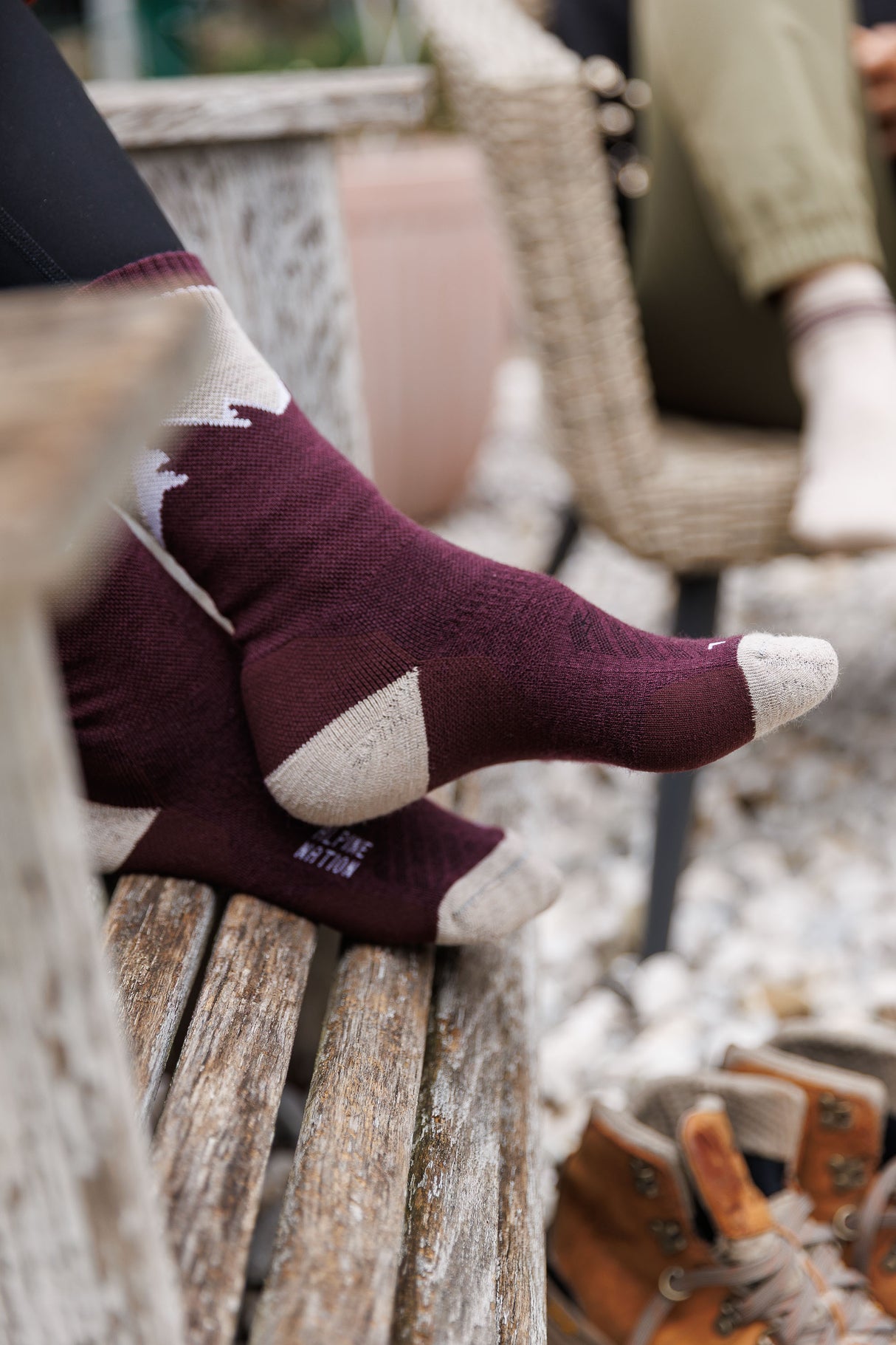 Abisko Merino Socks - Purple Horizon