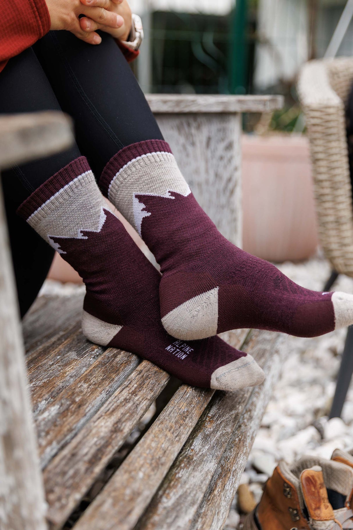 Abisko Merino Socks - Purple Horizon