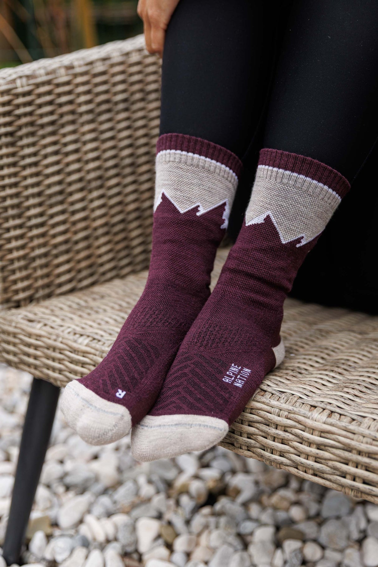 Abisko Merino Socks - Purple Horizon