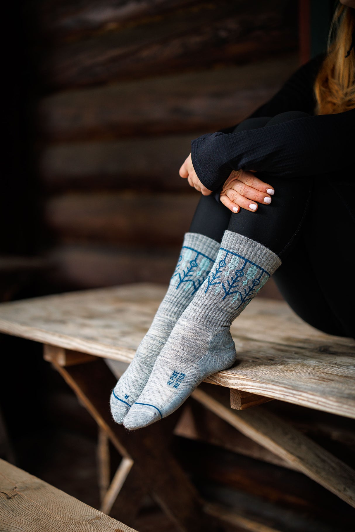 Abisko Wandersocken aus Merinowolle - Frost