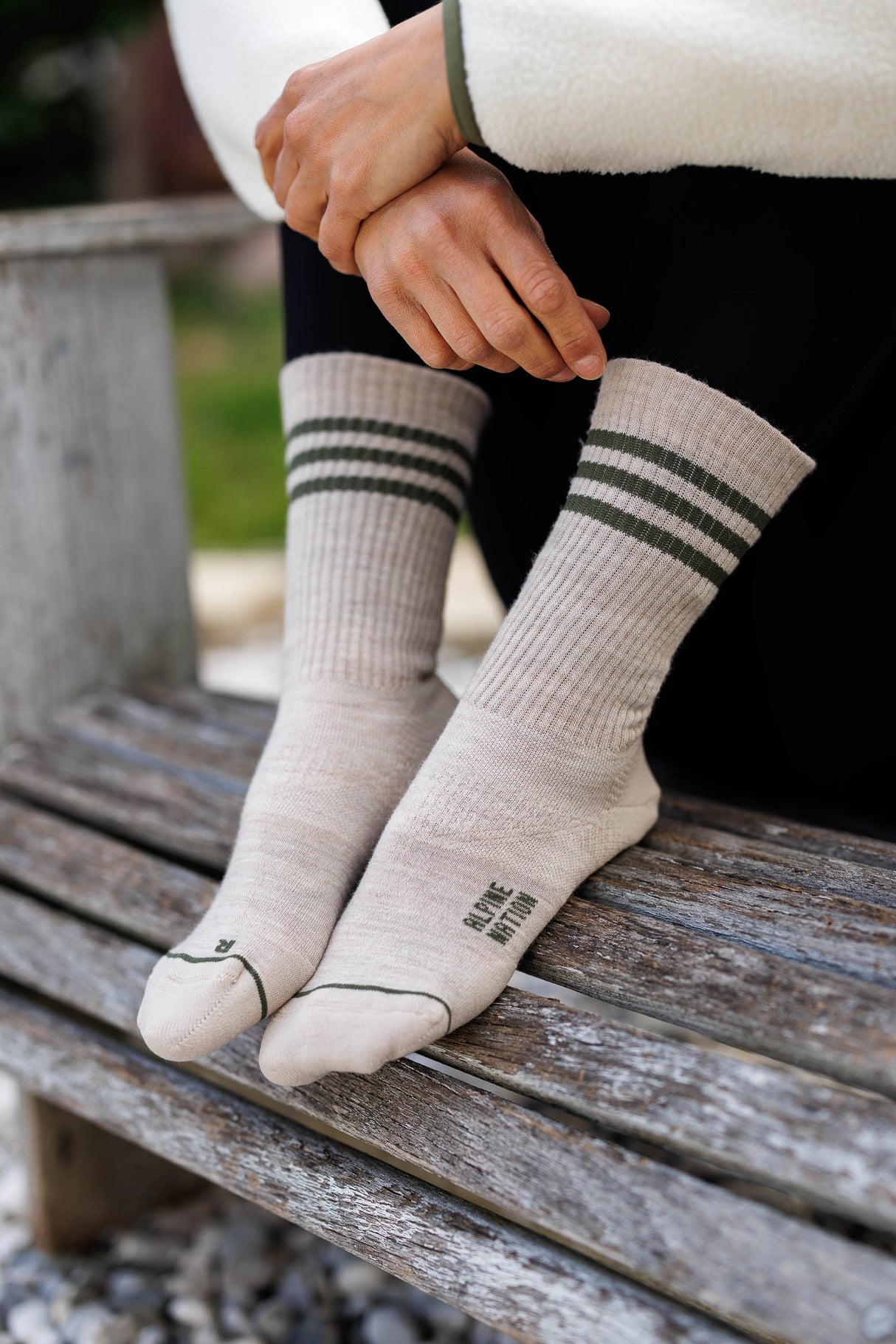 Seceda Light Merino Crew Socks Stone