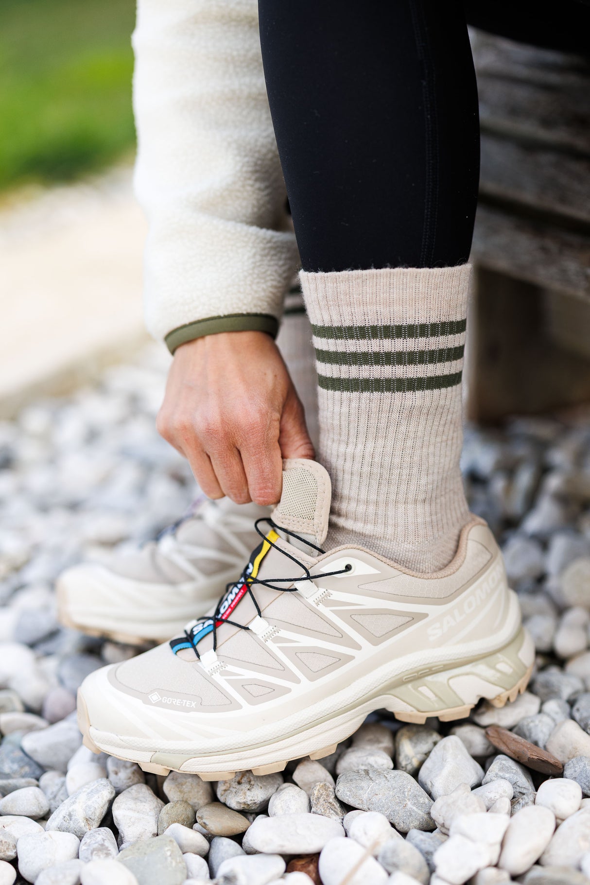 Seceda Light Merino Crew Socks Stone