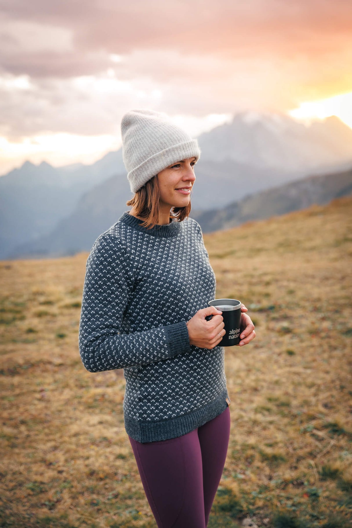 Maglione in maglia Seceda - Notte artica