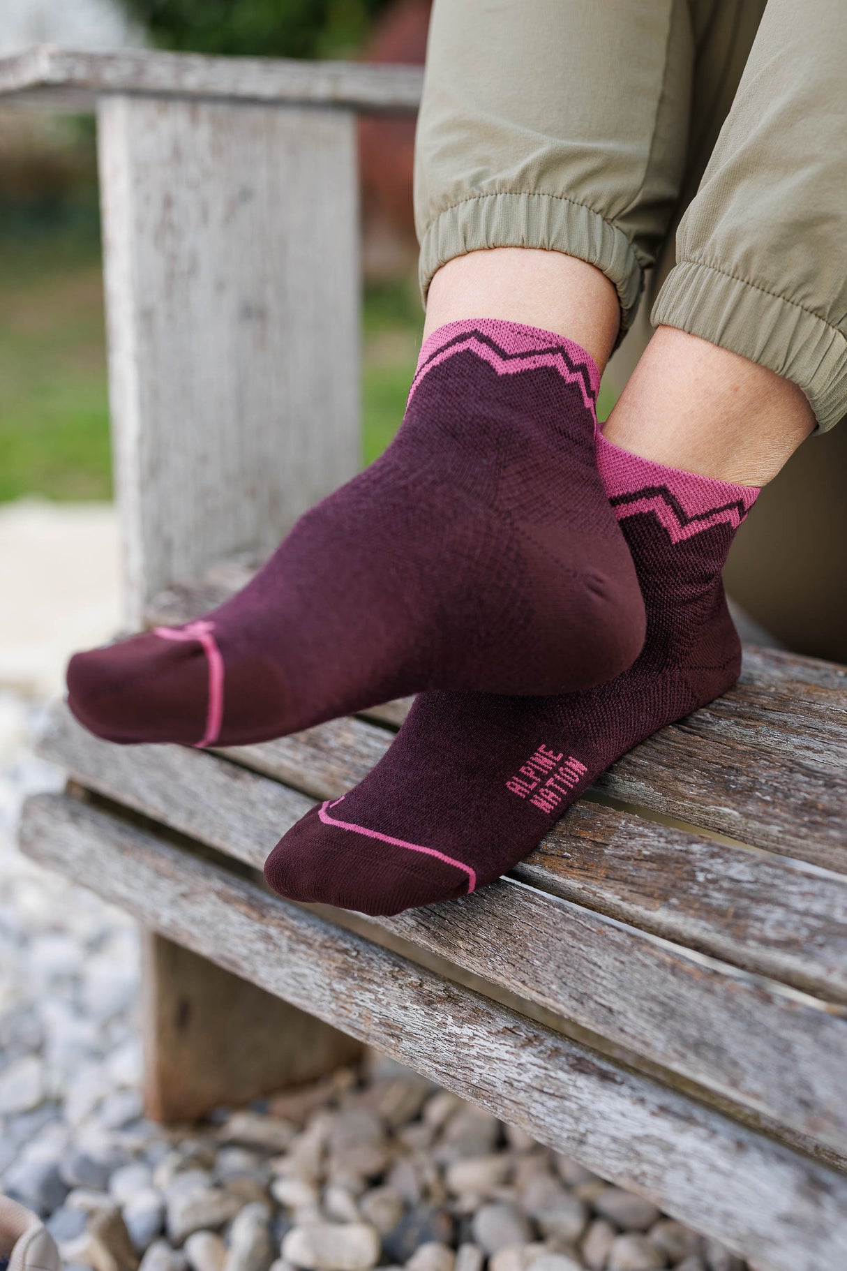 Seceda Light Merino mid crew čarape Alpenglow