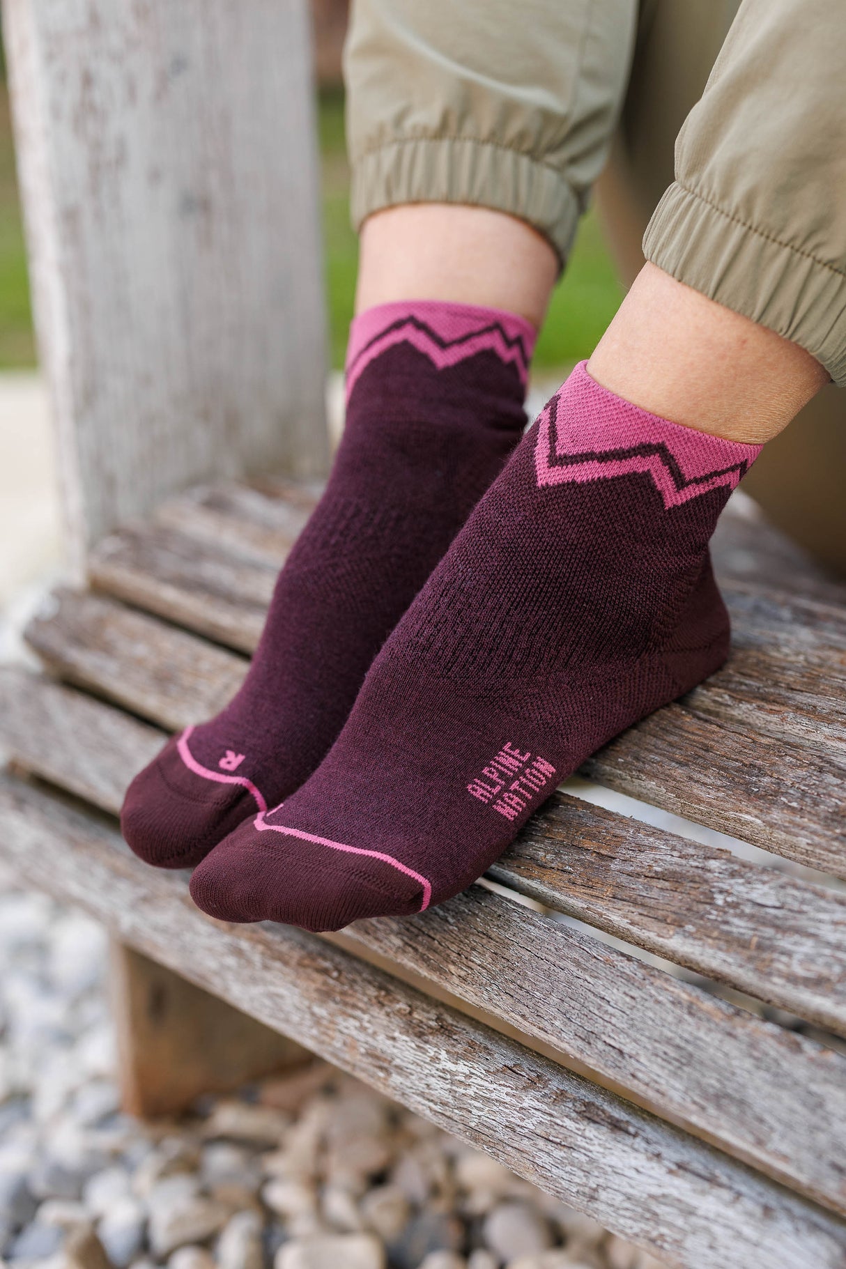 Seceda Light Merino mid crew čarape Alpenglow