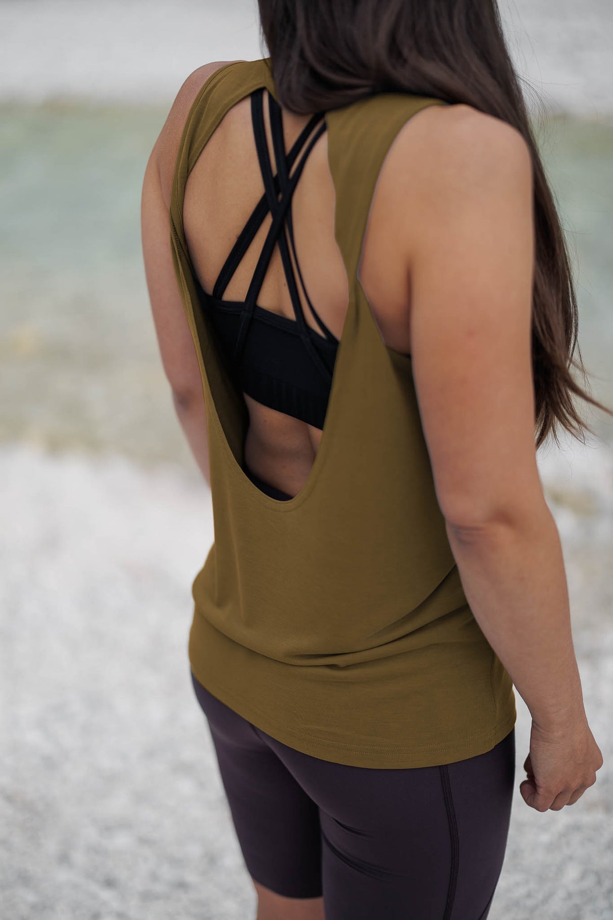 Vagabond canotta a schiena scoperta - Khaki