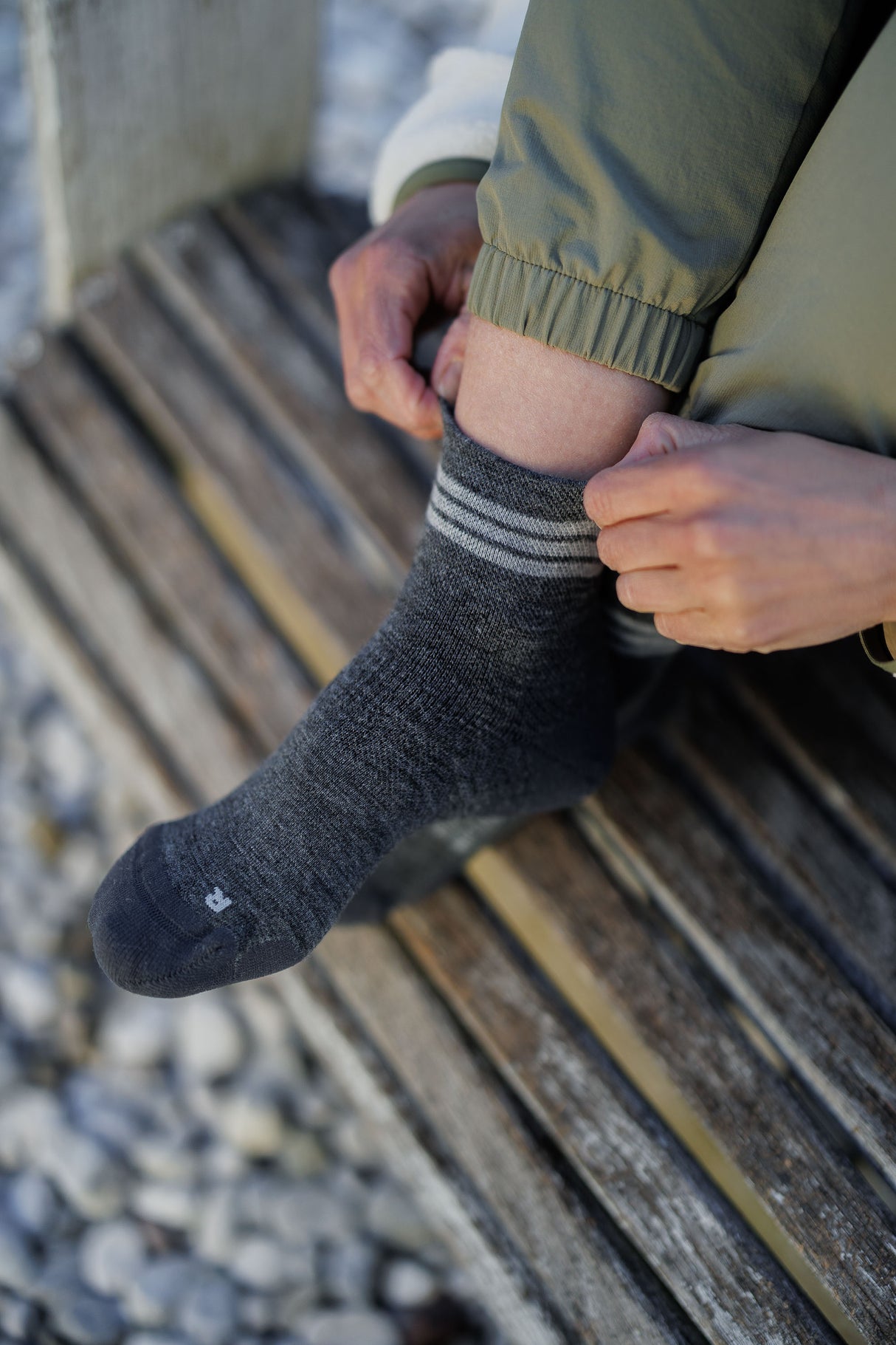Seceda Light Merino Mid Crew Socks Slate