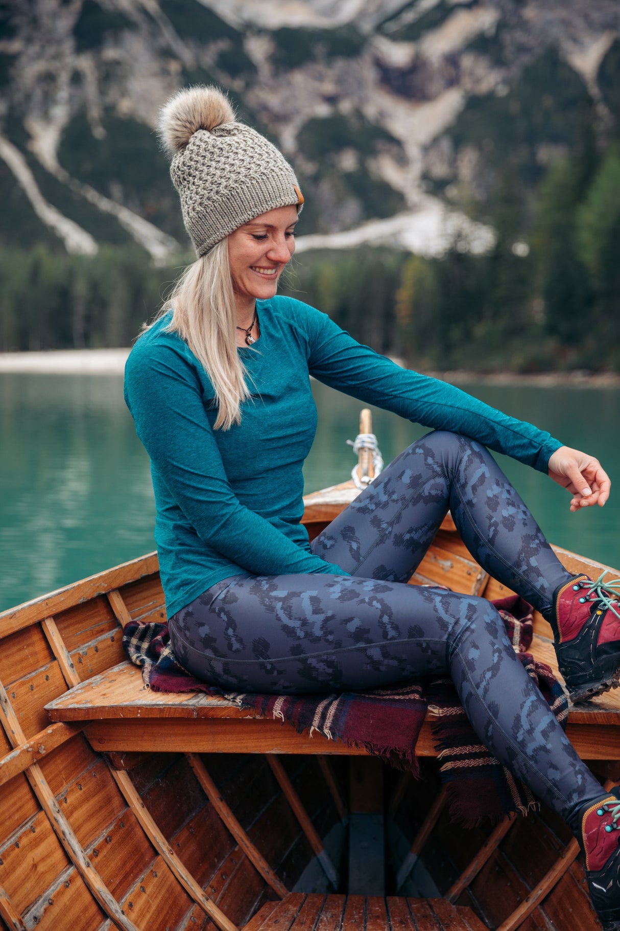 Summit T-shirt a maniche lunghe Teal Green