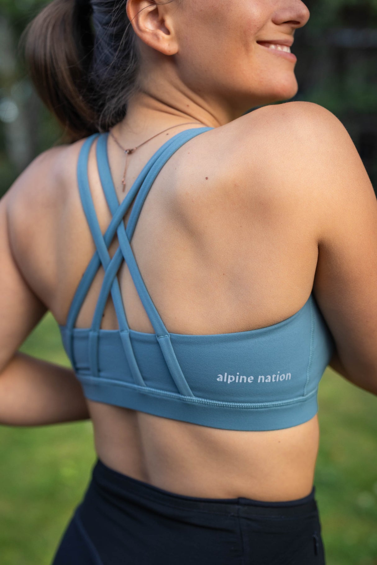 Strappy Sports Bra Petrol