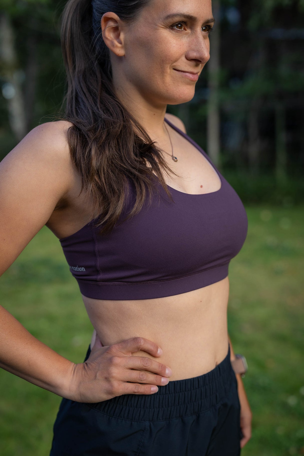 Strappy Sports Bra Grape