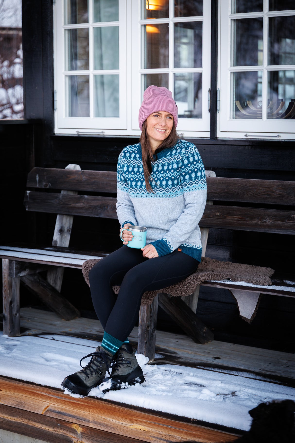 Abisko Wandersocken aus Merinowolle - Emerald