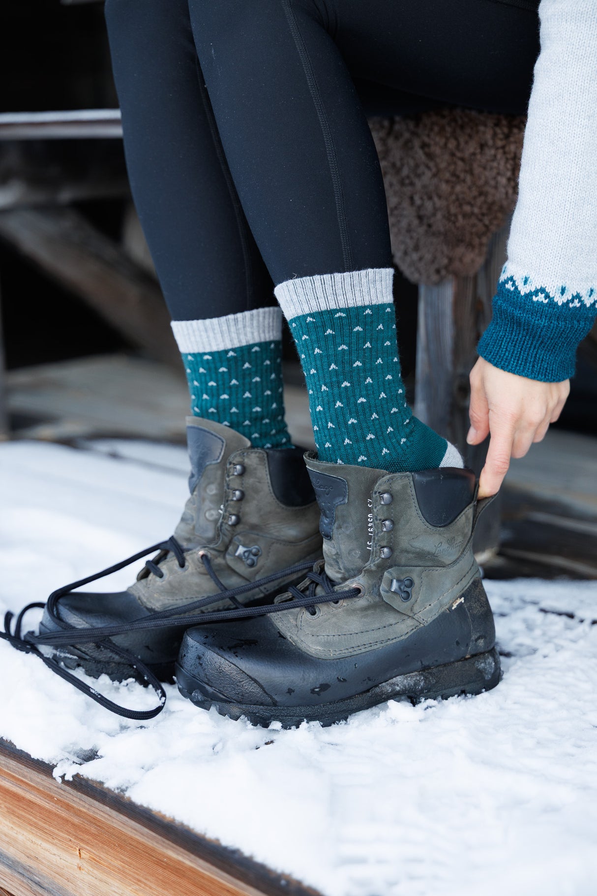 Abisko Wandersocken aus Merinowolle - Snowline