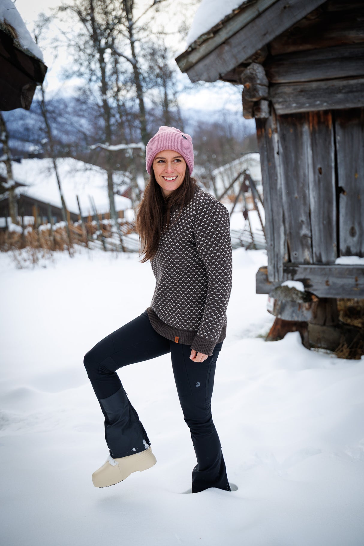 Seceda pleten pulover - Mocha