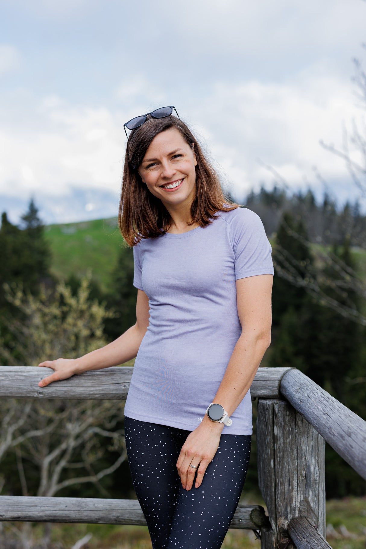 Merino Short Sleeve Tee Lilly