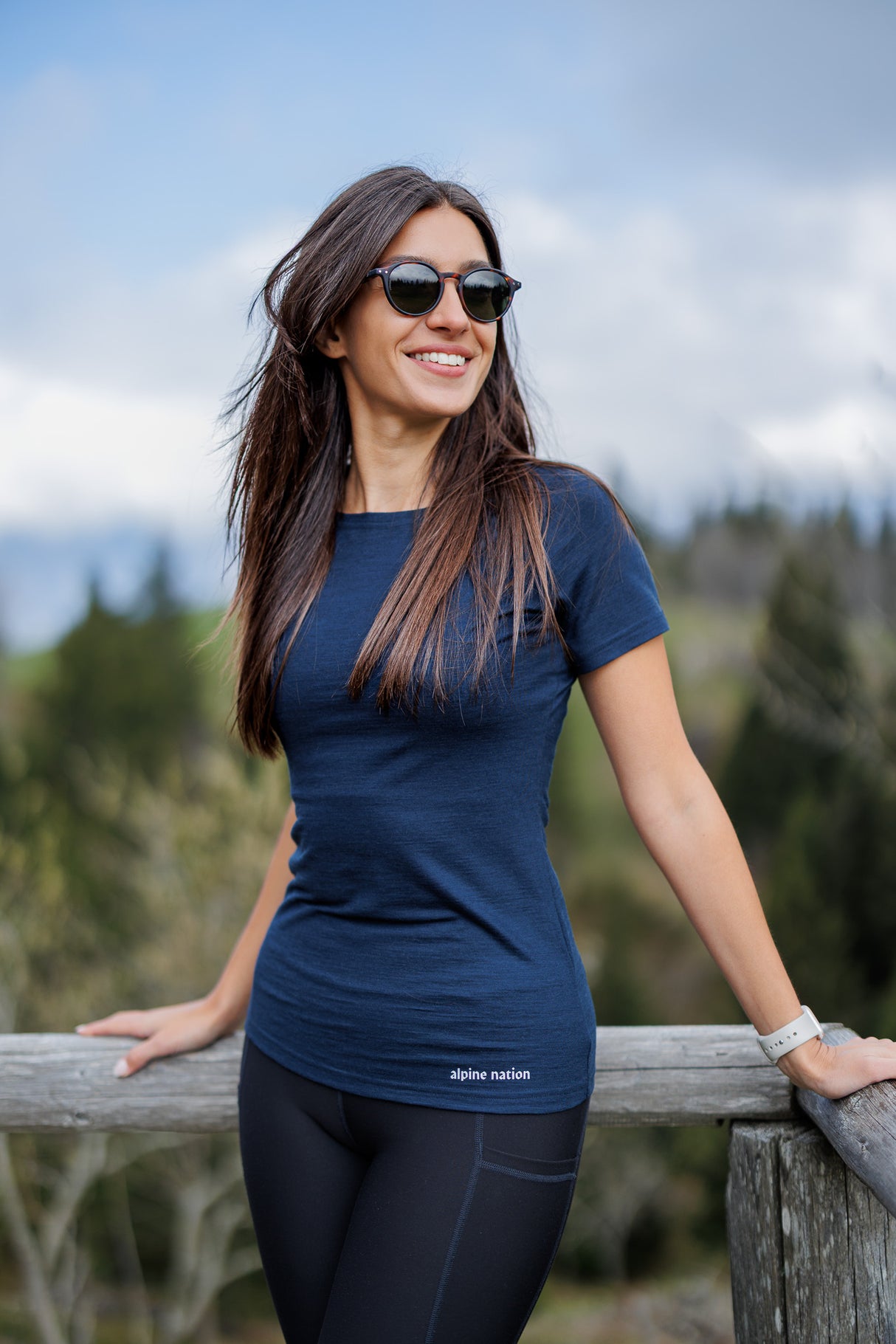 Merino Short Sleeve Tee Dark Navy