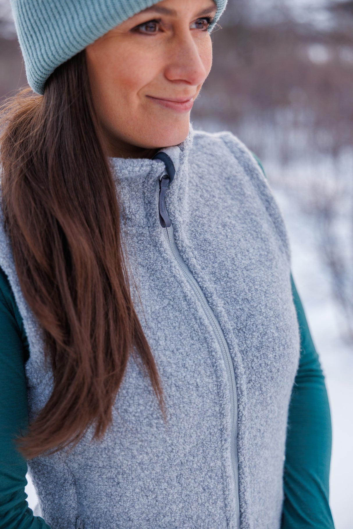 Alpine Wool Vest Stone Grey
