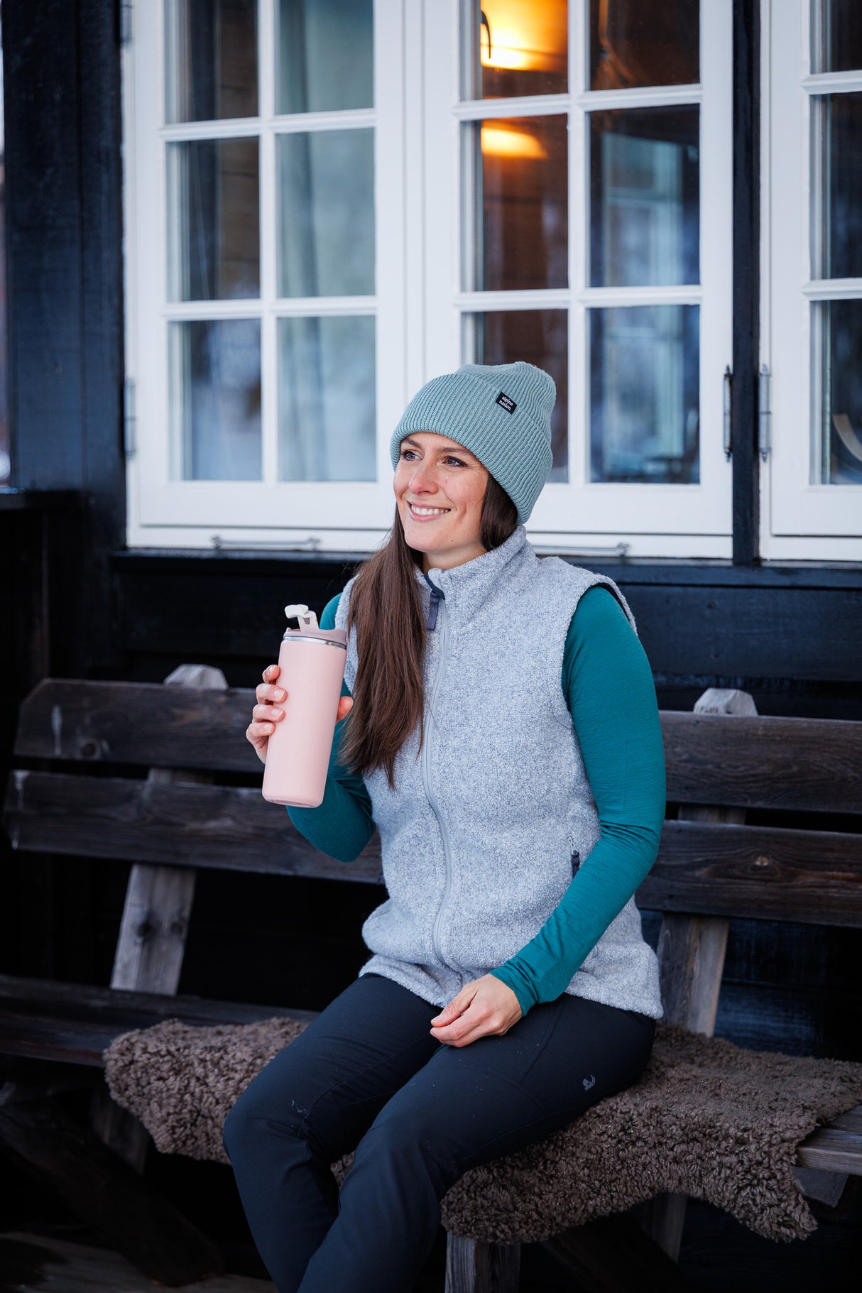 Alpine Wool Vest Stone Grey