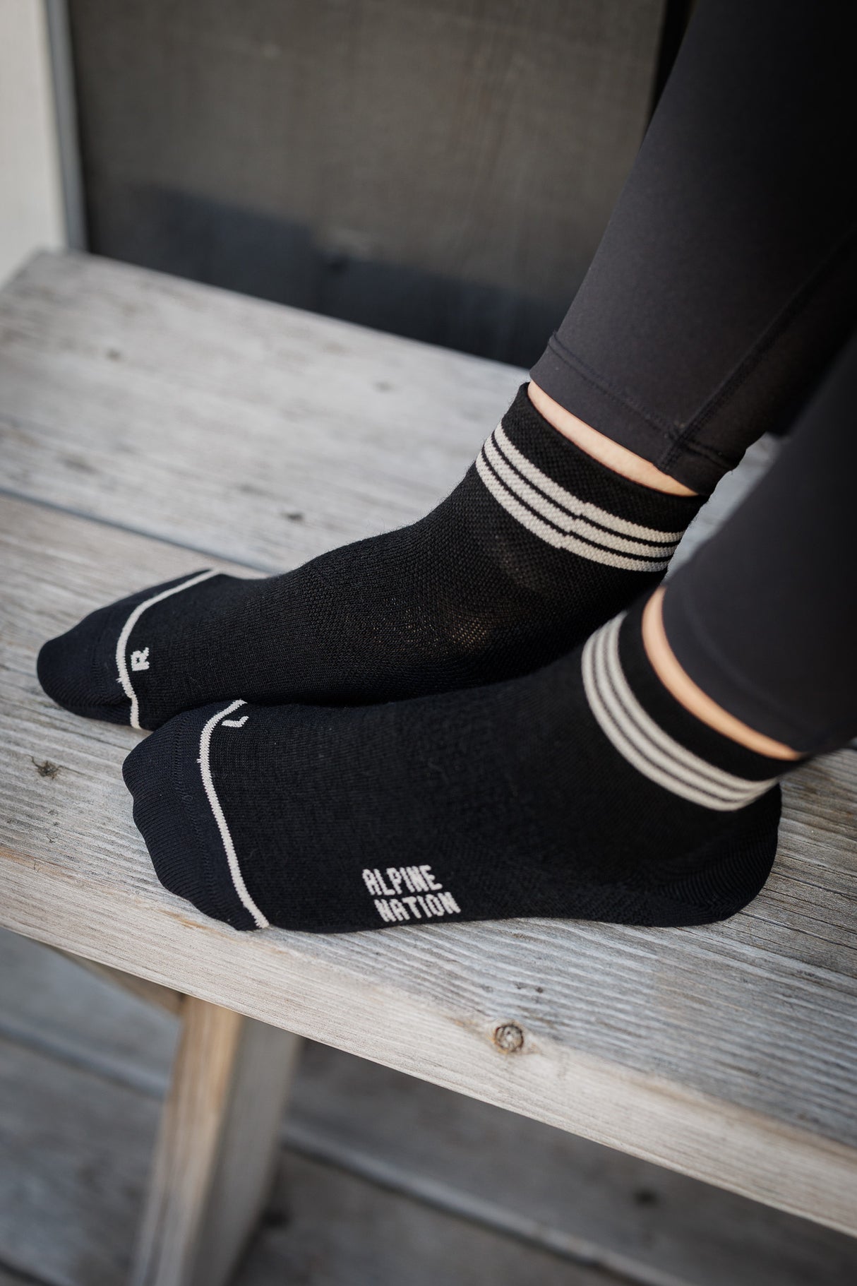 Seceda Light Merino čarape srednje visine Onyx