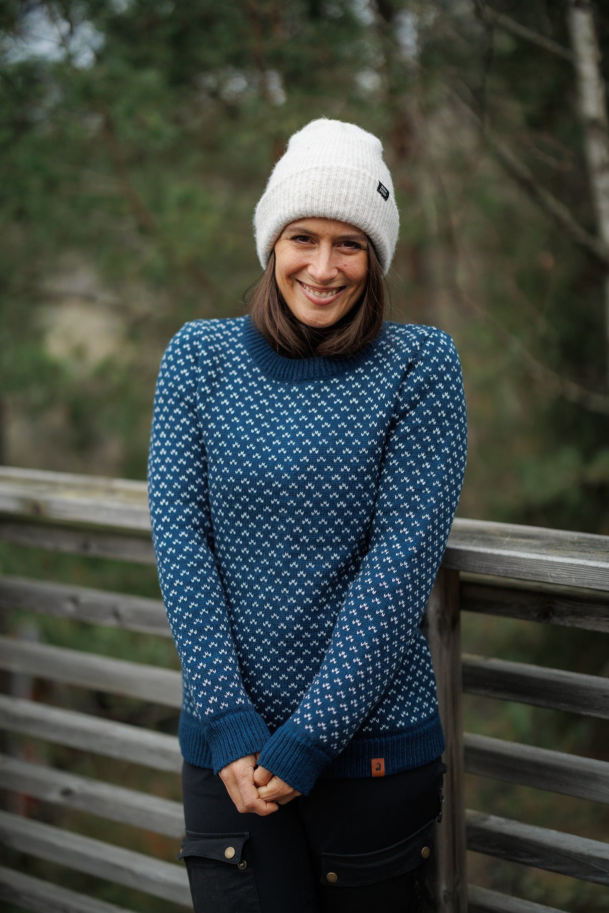 Seceda pleten pulover - Arctic Blue