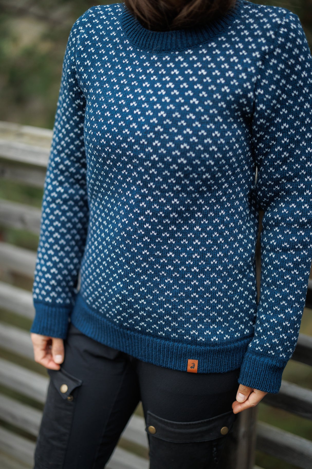 Seceda pleten pulover - Arctic Blue