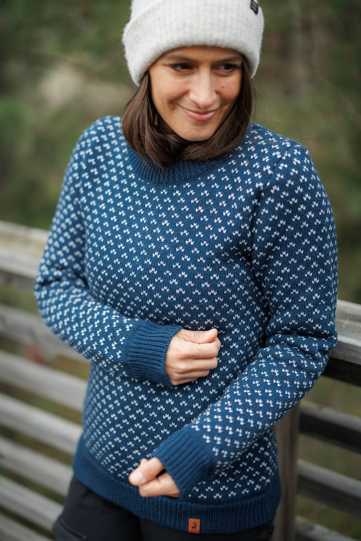 Seceda pleten pulover - Arctic Blue