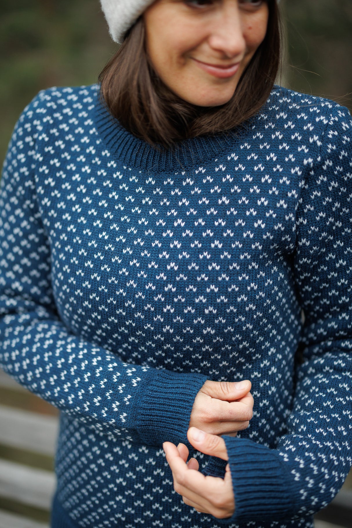 Seceda pleten pulover - Arctic Blue