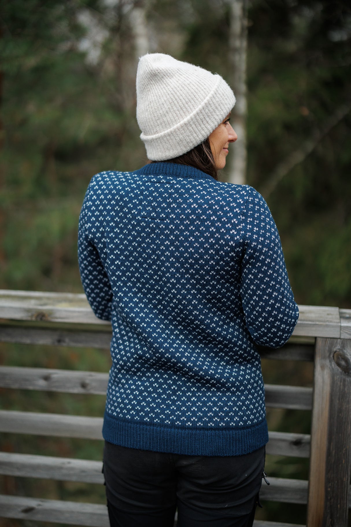 Seceda pleten pulover - Arctic Blue