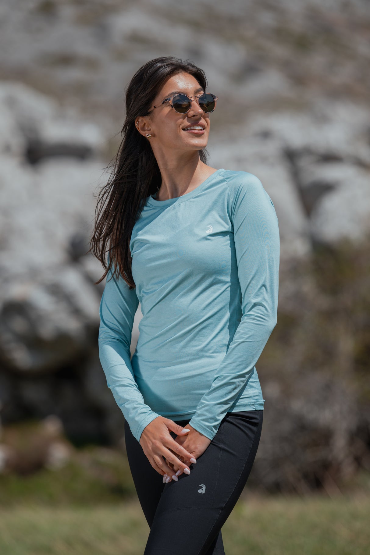 Summit T-shirt a maniche lunghe Glacier