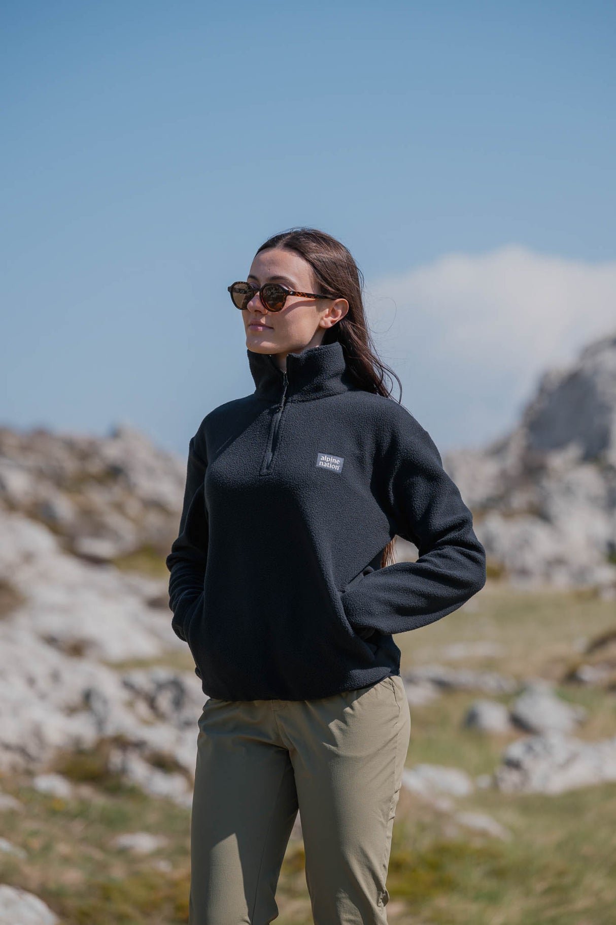 Atlas Fleecepullover Blackout