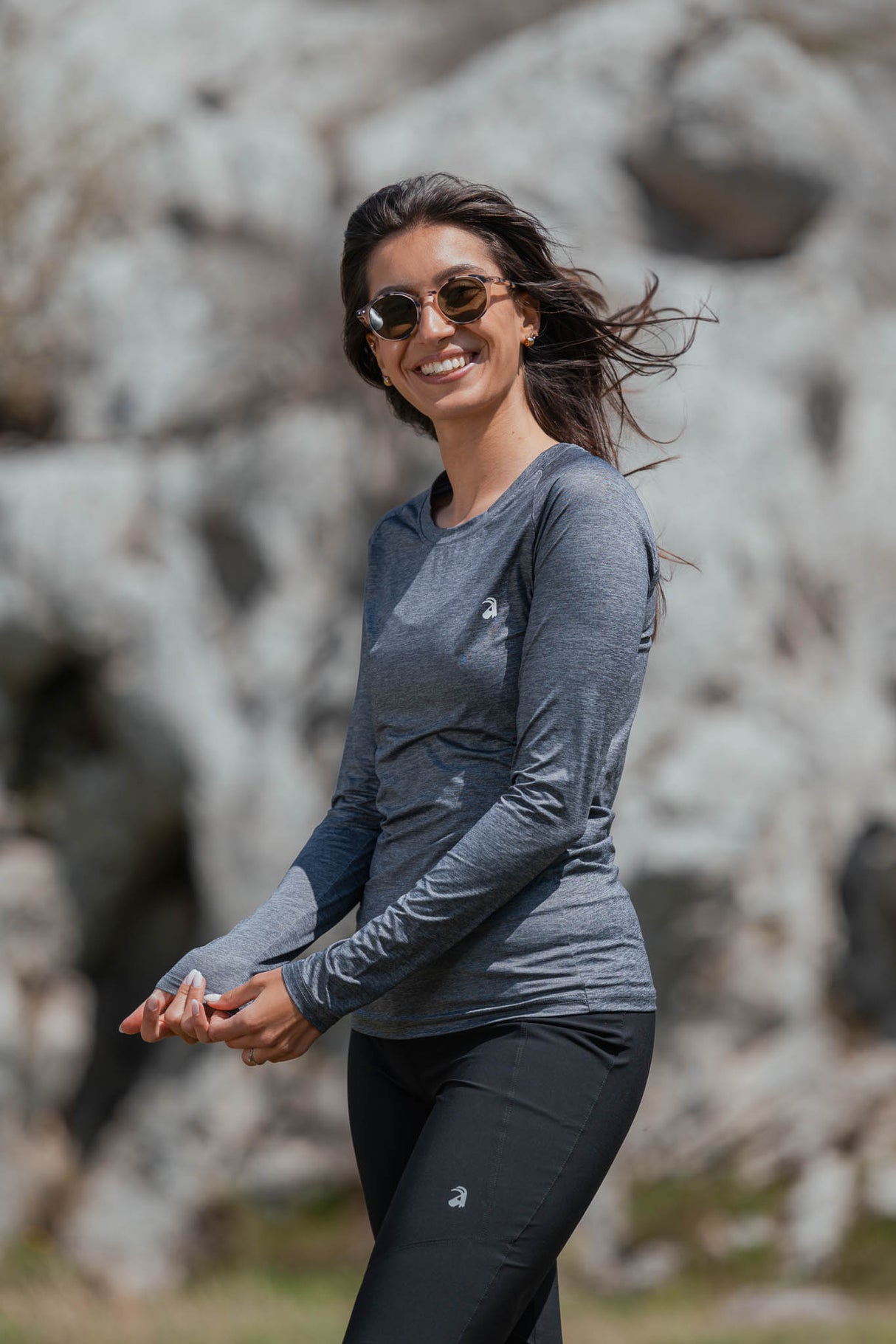 Summit Long Sleeve Tee Steel Grey