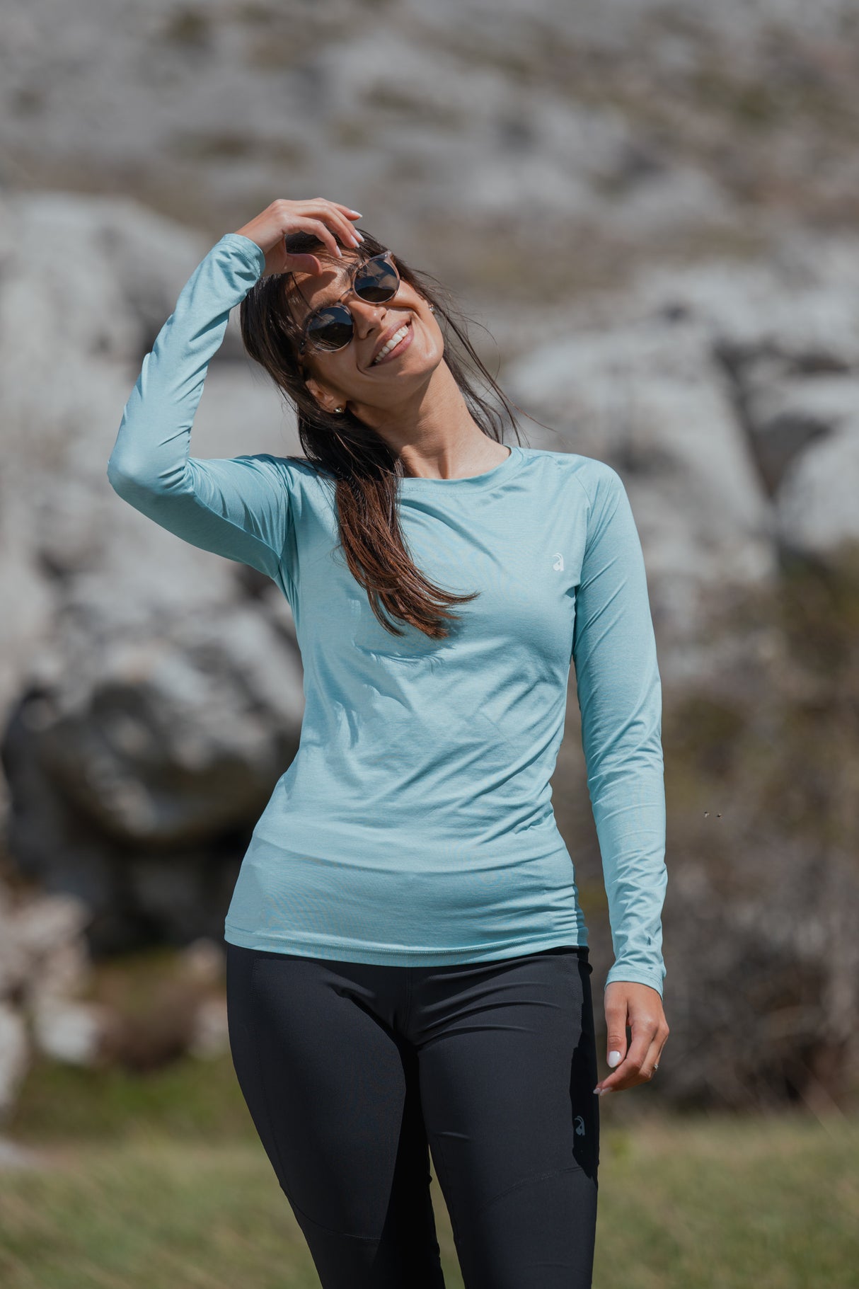 Summit T-shirt a maniche lunghe Glacier