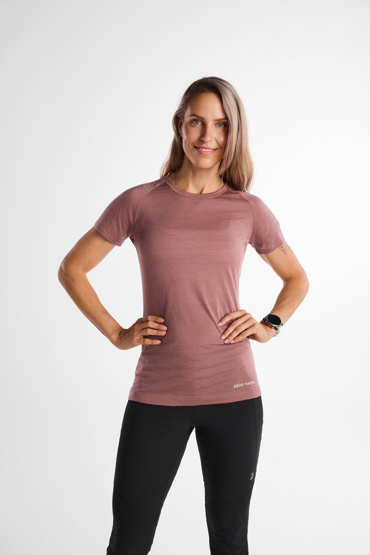 Merino Short Sleeve Tee Mauve