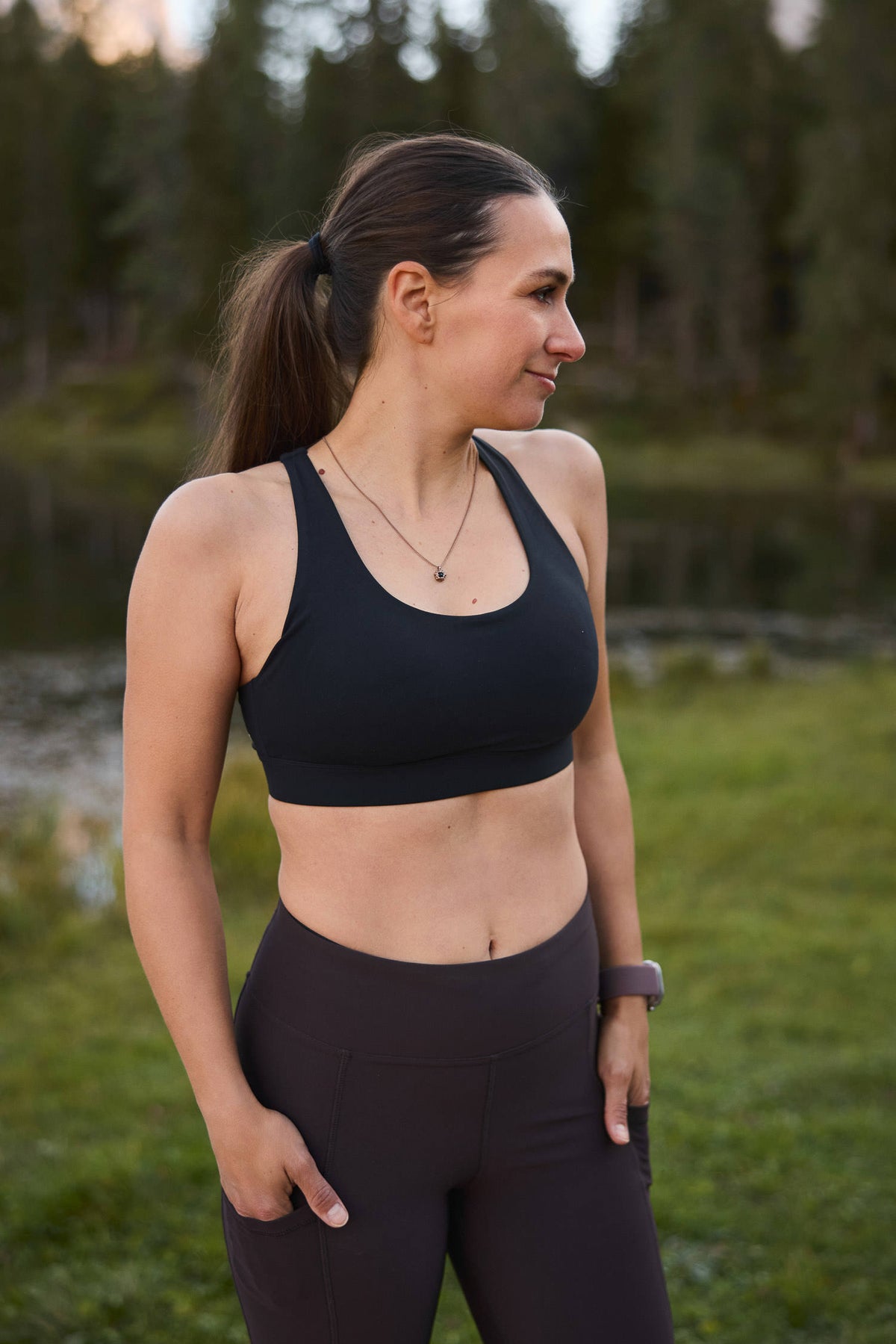 Lava Rock Racerback Sports Bra