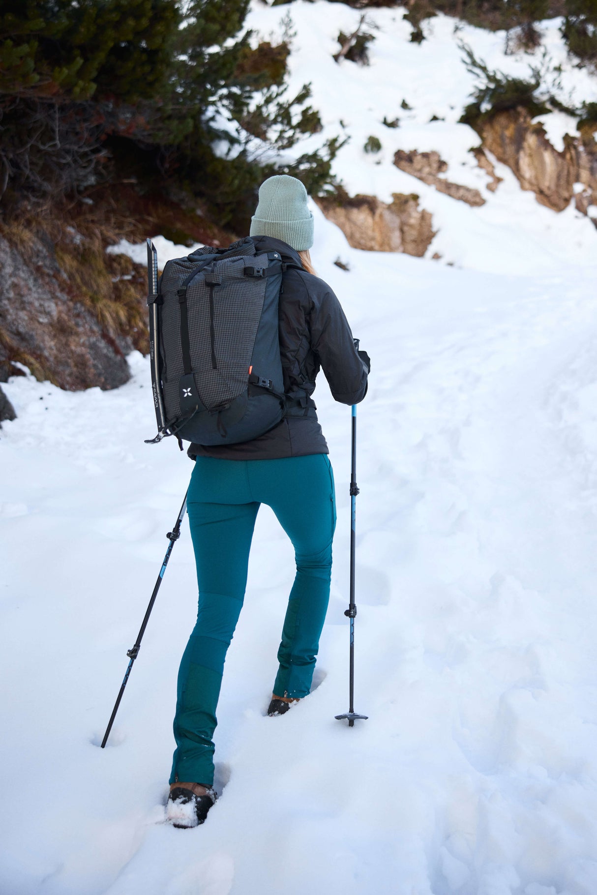 APEX zimske pajkice z žepi Teal Green