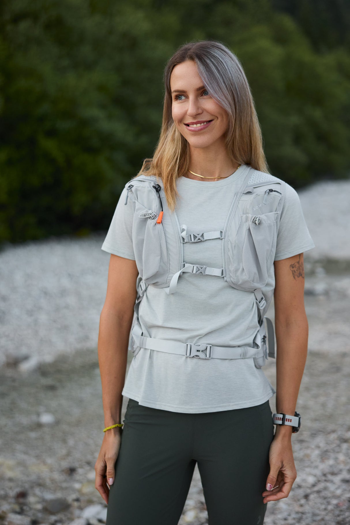 Flow T-shirt in merino - Heather Grigio