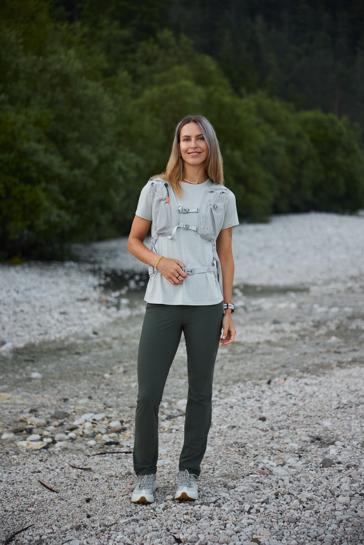 Flow T-shirt in merino - Heather Grigio