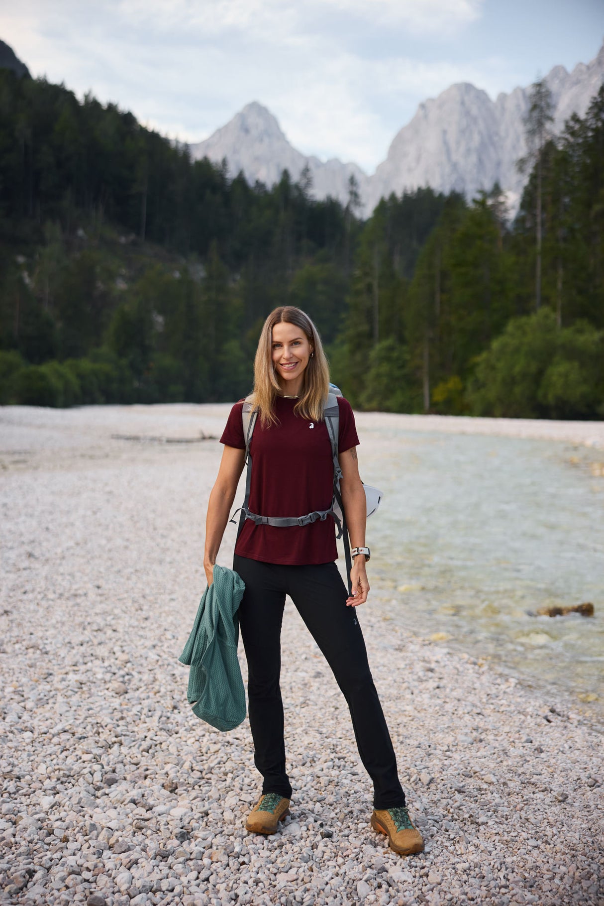 Flow Merino Tee - Burgundy