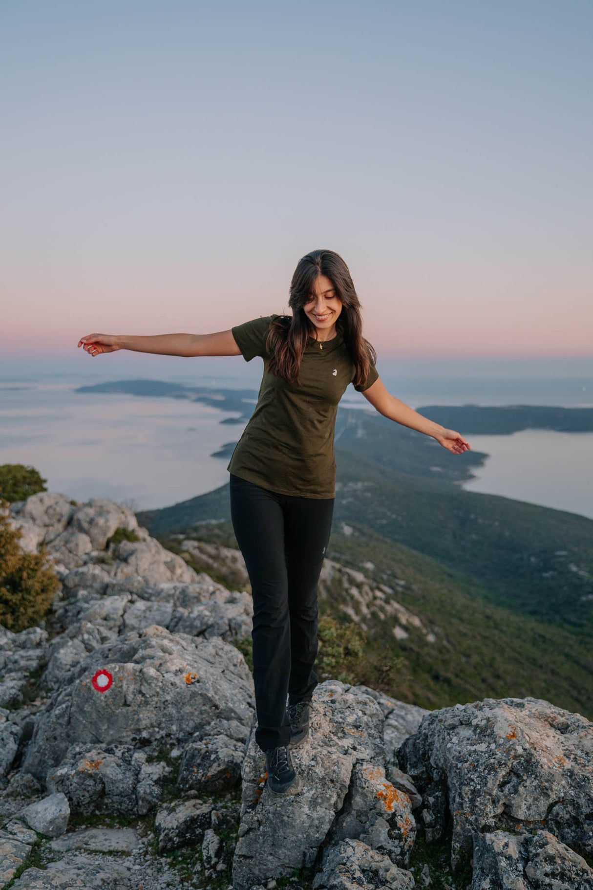 Flow T-shirt in merino - Olive