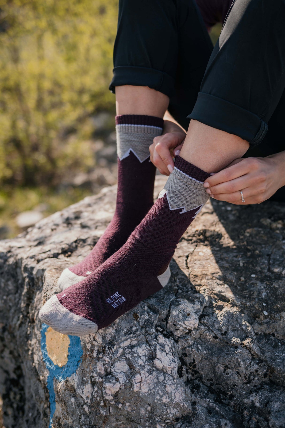 Abisko Merino Socks - Purple Horizon