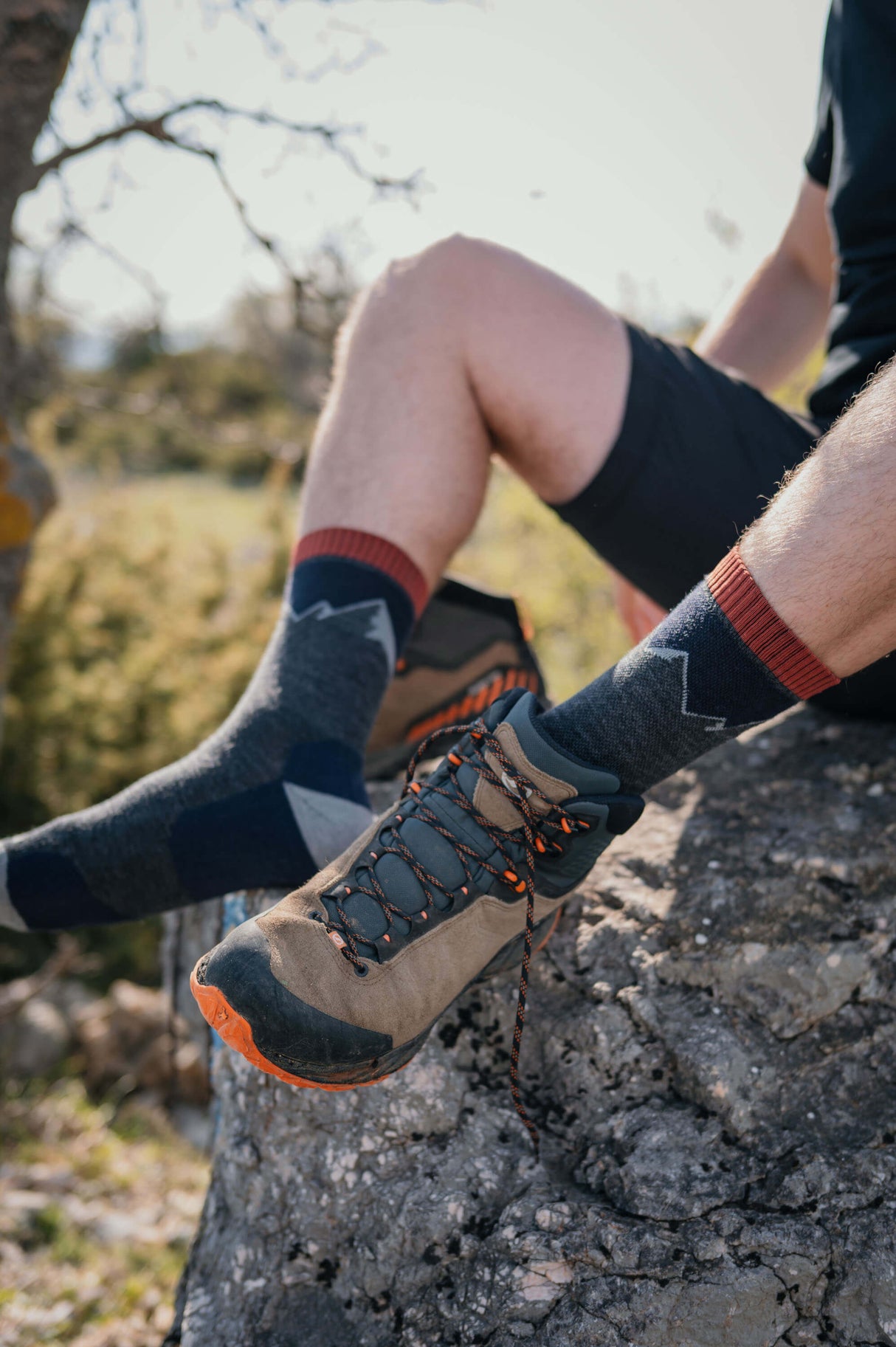 Abisko Merino Socks - Blue Horizon