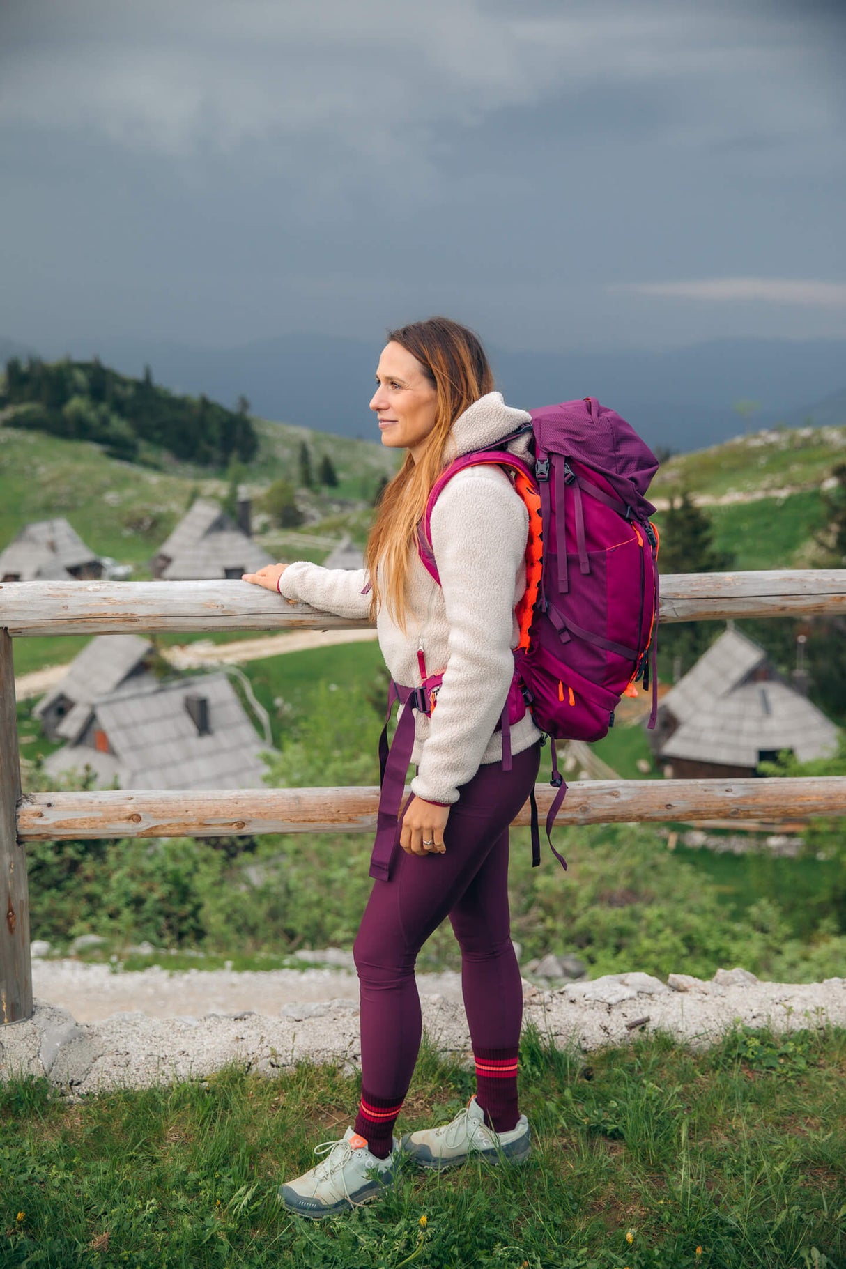 Leggings Summit Pocket Prugna Scuro