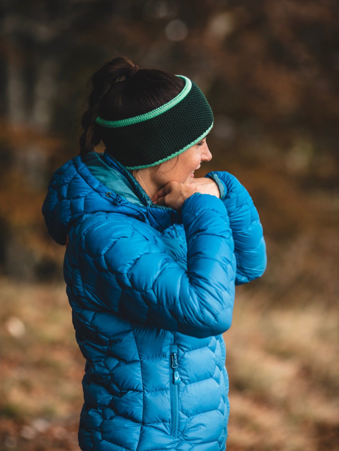 Forest Green Gestricktes Stirnband